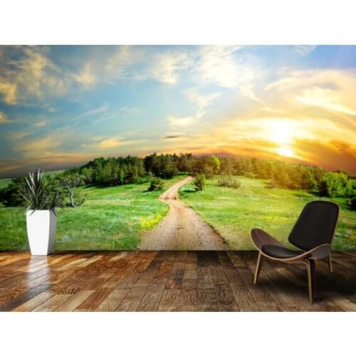 Custom country decorative wallpaper,Country Track,3D natural landscape wallpaper for living room bedroom kitchen background wall