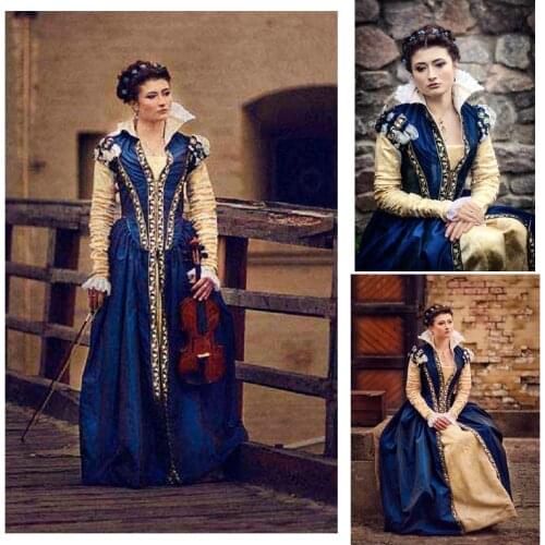 On sale customer-made Vintage Costumes Victorian Dress 1860s Civil War Southern Belle Gown Marie Antoinette dresses US4-36 C-403