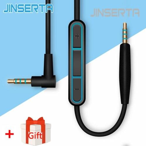 JINSERTA Replacement Audio Cable 2.5mm to 3.5mm Male for Bose Quiet Comfort QC25 Headphone with Mic Volume Control for iPhone