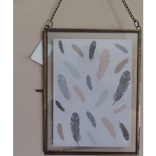 4 x 6 Inches Glass Photo Frame, Double Sided Clear Photo Frames for DIY Feathers or Pressed Leaves, Flowers Sample Gift