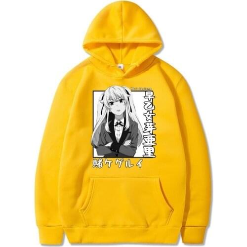 Meari Saotome Hoodies Anime Cosplay Kakegurui Beautiful Girl Print Men Women Solid Loose Oversized Pullovers Sweatshirt 2021
