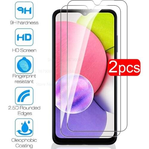 2pcs original protective glass for samsung galaxy a03s screen protector protection on samsun a 03s a03 03 s a03s flim cover