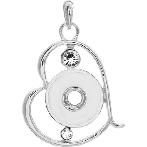 Love snap button necklace XH1007 (fit 18mm 20mm snaps) BOBOSGIRL