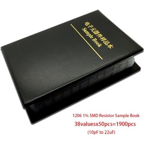 1206 SMD SMT Chip Capacitor Sample book Assorted Kit 38valuesx50pcs=1900pcs (10pF to 22uF)