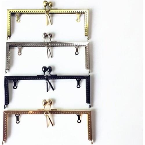 20x7.5cm bright shinny surface diamond kiss buckle women DIY bag metal clasp purse frame with decoration straight edge 10pcs/lot