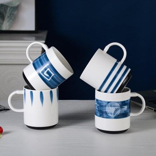 360ml Breakfast Milk mug Water drinkware Creative ceramic coffee cup Porcelain tea cups for home office beer juice mugs