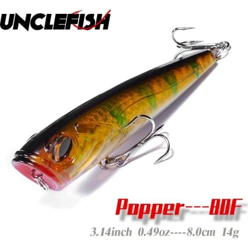8cm 14g Artificial Wobblers Popper Lure Lures Fishing Lure Bait Fishing Trout Crankbaits Pike Hard Bait Top Water Pesca Tackle