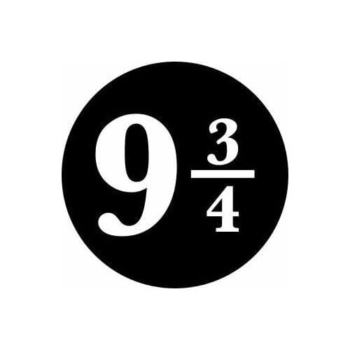 9 3/4 Sticker Sign Art Car Decal Vinyl Removable Decals Window Bumper White Black L609