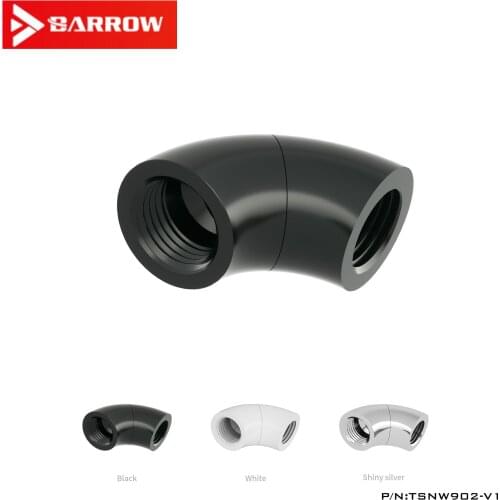 Barrow G1 / 4 "Black / Bright Silver / White 90 Degree Serpentine Double Internal Teeth Rotary Docking Station TSNW902-V1