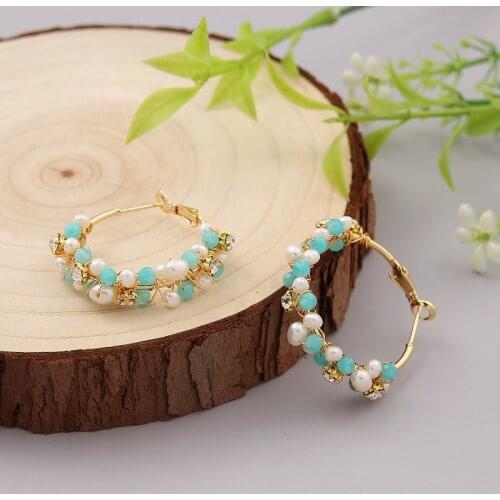 Coeufuedy Earrings With Stones