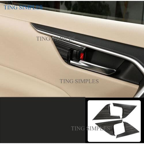 For Toyota Rav4 Rav 4 Xa50 2019 2020 Interior Door Handle Cover Trim Metal Garnish Car Accessories 4 Pcs car styling accessories