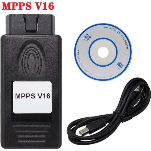 OBD2 Car MPPS V16 ECU Chip Tuning Tool for EDC15 EDC16 Inkl Checksum Lastest Version mpps 16 ECU Flasher Remap Cable @8