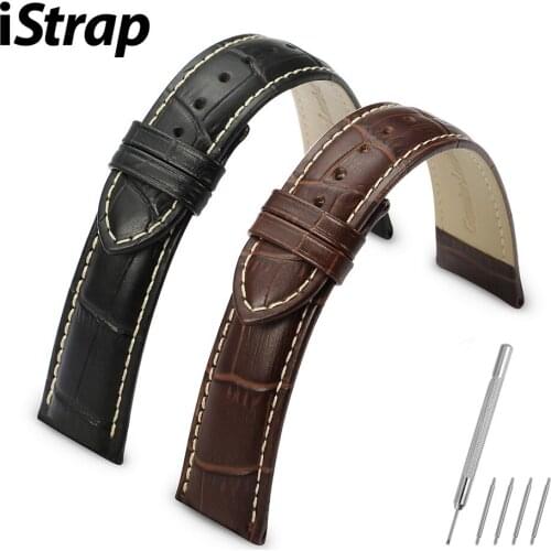 IStrap Watch Band Genuine Leather Straps 10-24mm Watch Accessories High Quality Brown Colors Watchbands