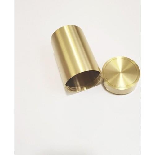 65x120mm Brass Household Mini Portable Tea Caddy