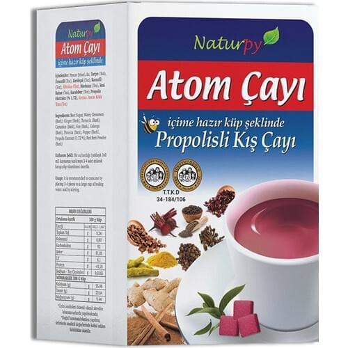 Naturpy Propolisli Atom Tea 150 g Energy Metabolism Booster Immune Booster Winter Tea Propolisli Healty Care