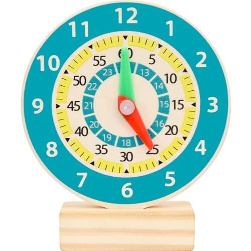 Kids Montessori Clock Toys Wonden Montessori Materials Time Teaching AIDs Educational Toys For Children Clock Learning Toys