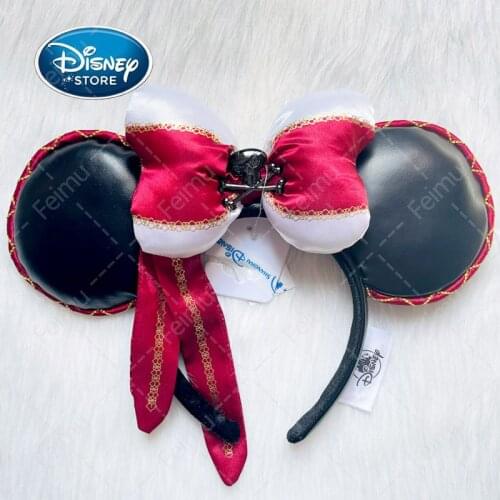 Disney PU Leather Black Mickey Mouse Ears Disneyland Hair Band Hair Accessories Dress Up Headband For Adult/Kids Birthday Gift
