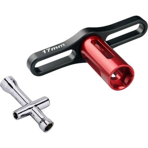 17mm Wheel Hex Wrench & 4/5/5.5/7mm Small Sleeve Hex Socket Wheel Spanner Tool for 1/10 RC Car Truck Crawler Truggy Tyre
