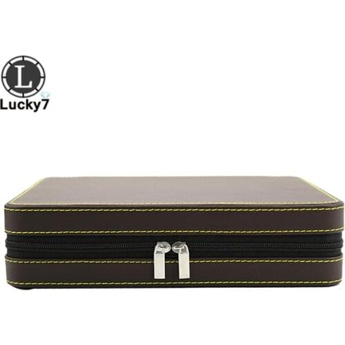 Luxury PU Leatherette Portable Travel Jewelry Storage Box Jewelry Ring Watch Pendant Jewelry Organizer Storage Box OEM Custom
