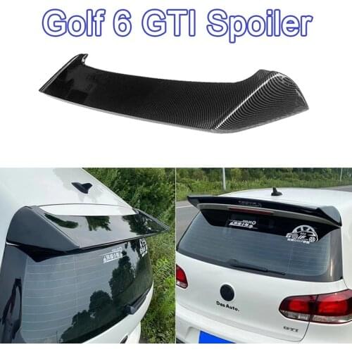 For Volkswagen VW Golf 6 GTI R20 Spoiler ABS Material Black Color or Carbon Fiber Look 2008-2013 Mk 6 Rear Roof Wing