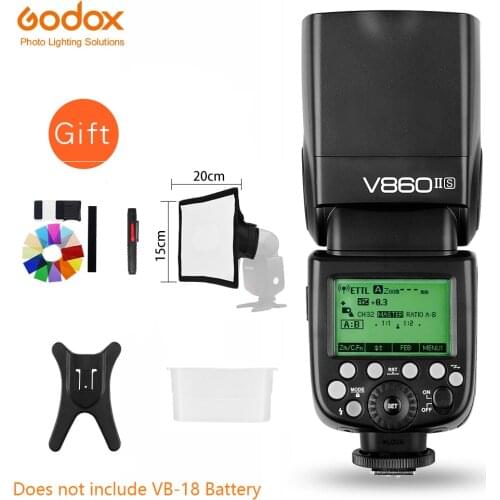Godox Ving V860II V860II-C/N/S/F/O TTL HSS 1/8000 Speedlite Flash for Canon Nikon Sony Fuji Olympus DSLR Without VB-18 Battery