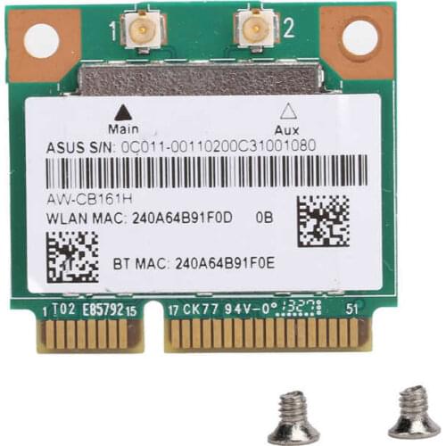 Wifi Module Mini PCI E 2.4/5.0GHz Bluetooth 4.0 AW CB161H 433Mbps 802.11a/b/g/n/ac RTL8821AE