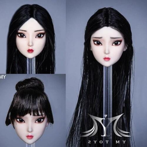 YMTOYS YMT033 1/6 Suer Female Serious /Sad Expression Head carving For 12 Inches Action Figures