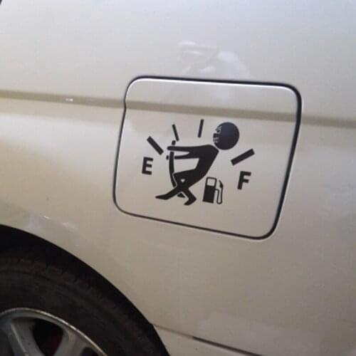 12cm * 9cm High Gas Consumption Sticker Fuel Gauge Blank Sticker Funny Vinyl Stickers For Cars Modeling Car Color Black/Silver