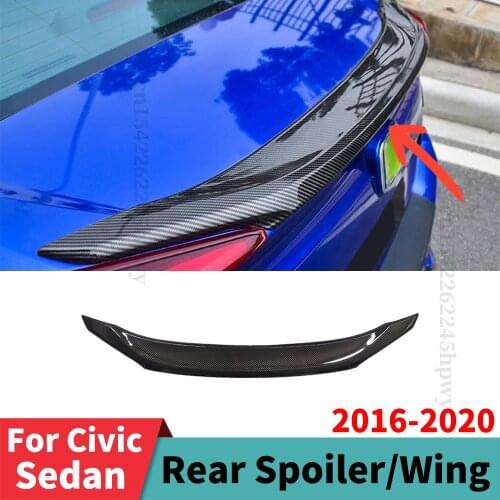 Roof Rear Spoiler Wing Splitter Diffuser Body Kit Decoration Tuning Accessories For Honda Civic Sedan 2016 2017 2018 2019 2020
