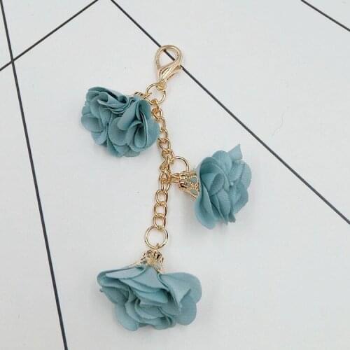 10pcs/lot Car Key Chain keychain ring Holder flower Bag/Handbag/Purse Car porte clef hanging badge strap trinket DIY pendant