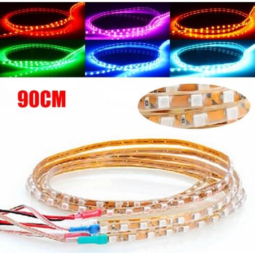 1x 90CM Car Decorative Flexible LED Strip Light Car LED Daytime Running Light Waterproof Car LED Strip Light DRL Strip 12V