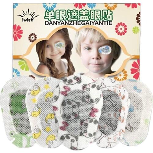 20Pcs Cartoon Amblyopia Eye Patches Colorful Child Amblyopia Training Orthoptic Corrected Eyeshade Occlusion Medical Eye Patch
