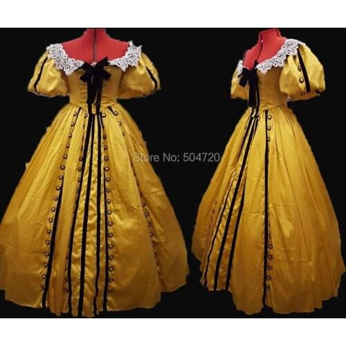 Tailored!NEW Royal 18 Century French Duchess Retro medieval Renaissance Reenactment Theatre Civil war Victorian dress HL-334