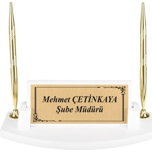 White Stand, Nameplate Set, Wood Nameplate, Wooden name plate, Name Tag, Desk Organizer, Office Accessories, Desk Accessories