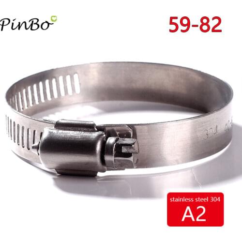 Free shipping 10/20/pcs/lot 59-82mm Stainless Steel 304 Drive Hose Clamp Tri Clamp screw collar Fuel Line Pipe Worm