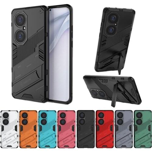 Armor Phone Cases for Huawei P50 Pro Mate 30 40 Nova 8 Pro Cover with Hidden Kicksthand Car Magnetic Hybrid Protection Fundas