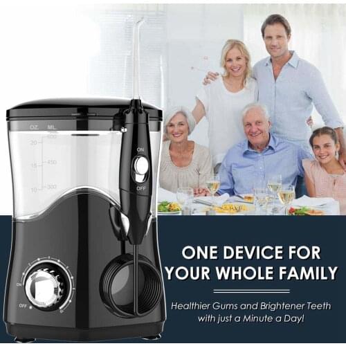 Nicefeel 600ml Electric Oral Irrigator + 7 Pcs Jet Tips Teeth Cleaner Care Dental Flosser 10 level Adjustable SPA Water Flosser