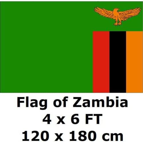 Zambia Flag 120 x 180 cm 100D Polyester Large Big Zambian Flags And Banners National Flag Country Banner