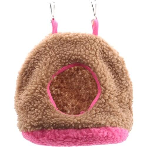 Fleece Bird Parrots Nest Hammock Warm Winter Hanging Cage House Toys Pets Parakeet Bed Round Cave Sleep Hut Tent Toy