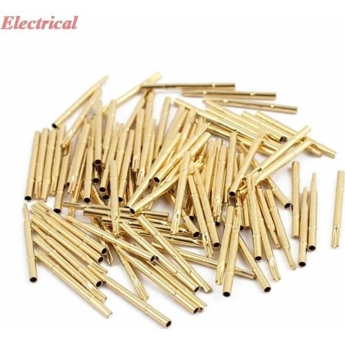 R75-3S 1.3mm Dia 17.5mm Length Metal Test Probe Needle Cover Gold Plated