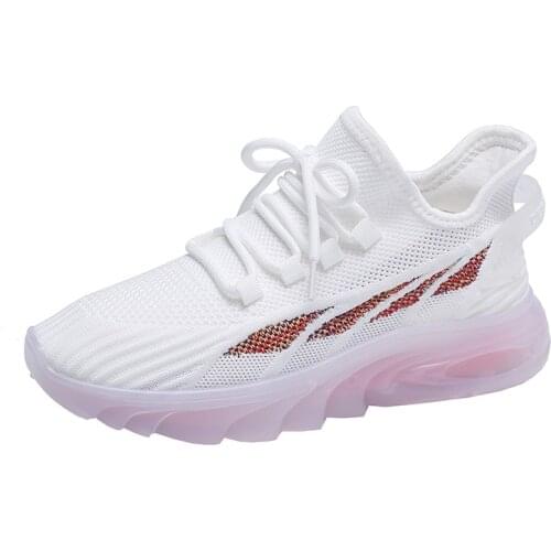 2021 Summer New Korean Style Mesh Surface Breathable Flying Woven Coconut Shoes Womens Casual Sports Denim Blue Coconut Shoes