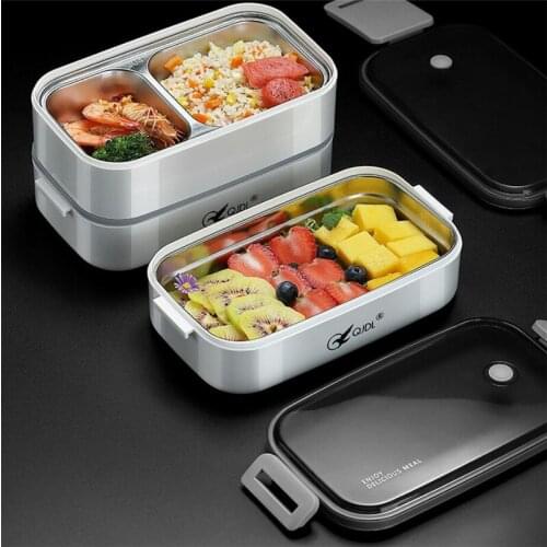 New Lunch Box Bento Box For Student Office Worker Double-layer Microwave Heating Lunch Container Food Storage Container