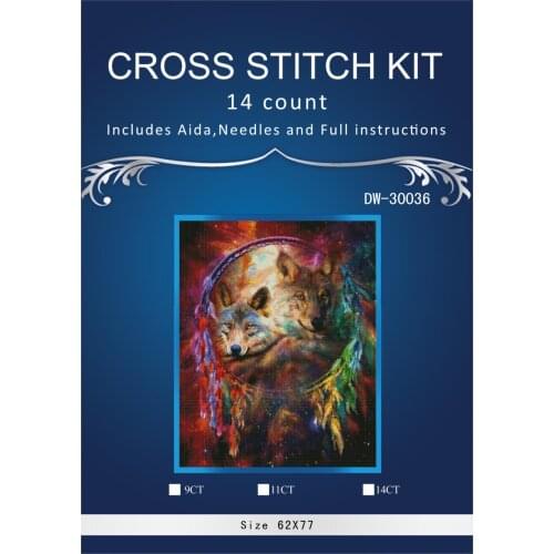ONEROOM Snow wolf style 3 Cross Stitch Embroidery Kits 14CT Similar dmc threads Cotton Thread Painting DIY Needlework DMC