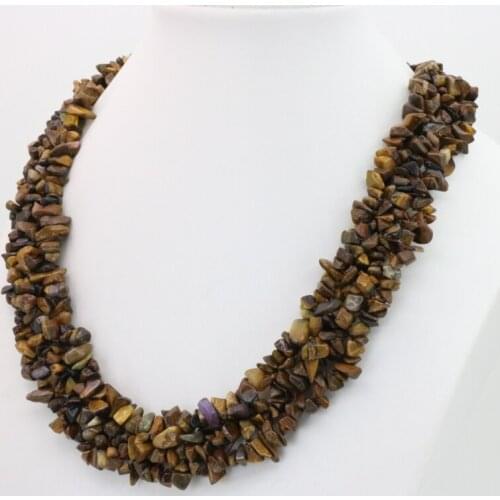 Gravel Irregular tiger stone/lapis lazuli/green aventurine/Onyx necklace 18 inches fashion jewelry collocation