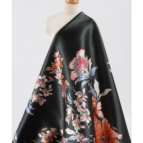 Fairy crane pajamas satin fabric for dress skirt table cloth bedding curtain cushion patchwork upholstery DIY cloth