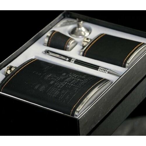 9 oz 304 stainless steel hip flask Gift box personalized liquor flagon