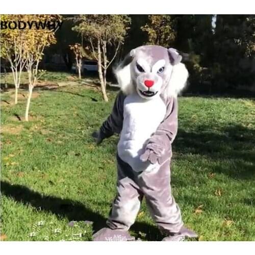 Advertising Cute Newly Tiger Wildcat Mascot Costume Grey Cat Fursuit Animal Cosplay Animal Dress Parade AdultsFurry