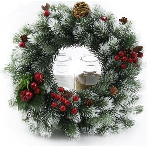 100pcs Artificial plants Plastic Pine needles snowflake Scrapbooking Christmas decorations for home diy Gift box Crafts Garlands