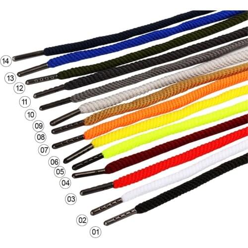 1pair New outdoor sport casual multicolor round shoelaces hiking slip rope shoe laces sneakers shoelaces skate boot shoe laces