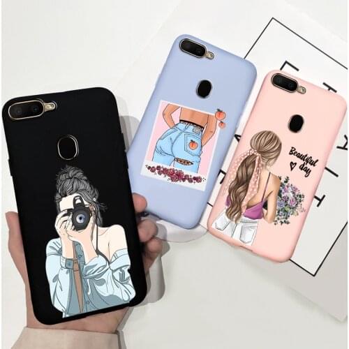 Candy Silicone Beautiful Girl Sunflower Daisy Case For OPPO A5s AX5s AX7 A7N A7 2018 A12 Back Cover For OPPO A5S CPH1909 Cases